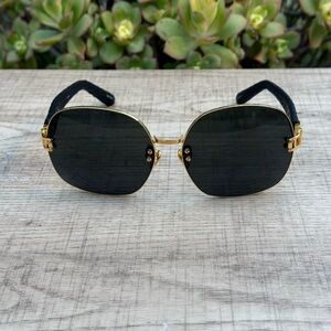 Linda farrow Gold and Black Sunglasses for women sunshades black sunshades